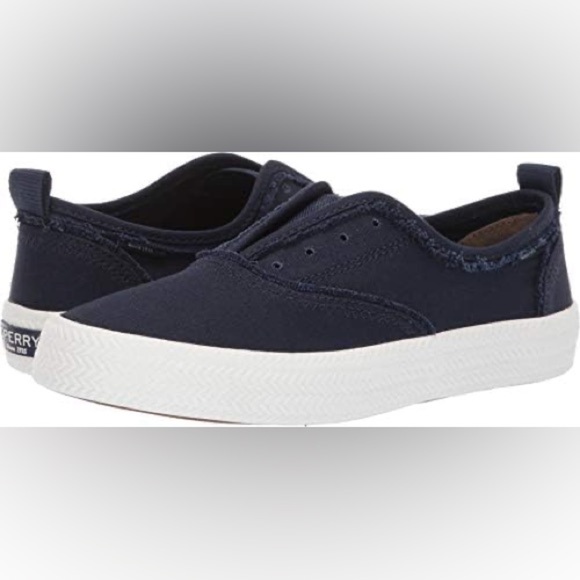Sperry Shoes - Sperry Top-Sider Navy Crest Knot Fray Slip On Sneakers  NIB Size 8.5 M